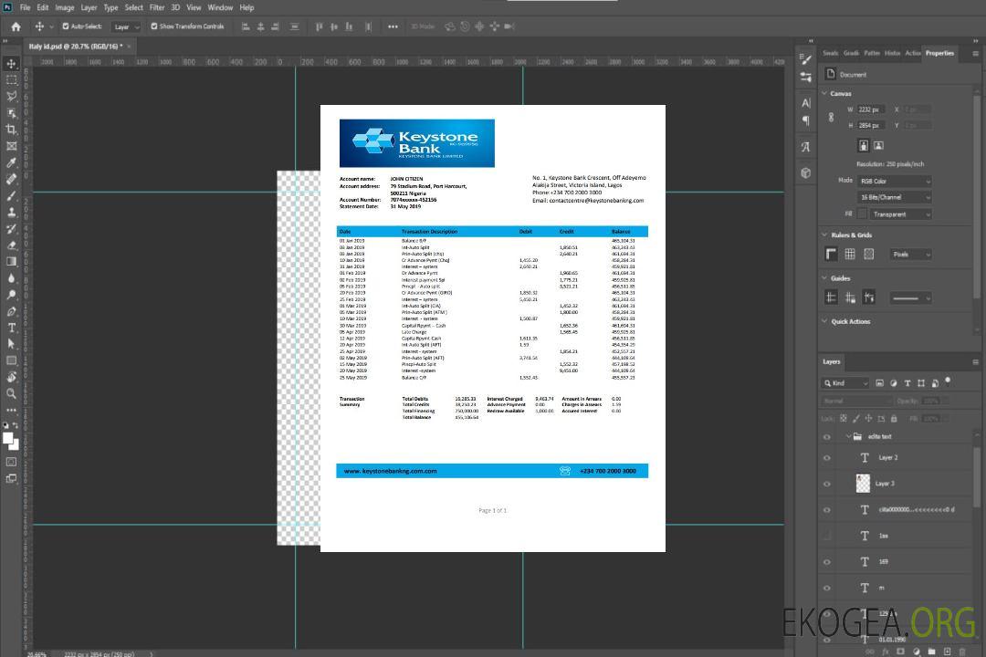 Déclaration de la Keystone Bank du Nigeria template Déclaration de la Keystone Bank du Nigeria template